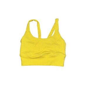 Meshki Yellow Scoop Neck Activewear Sports Bra Women's X-Small XS